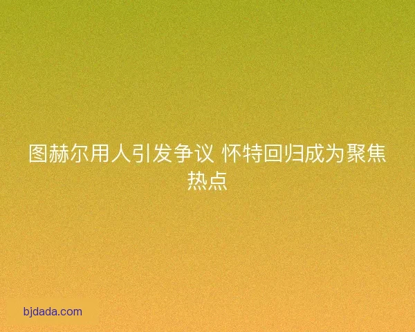 图赫尔用人引发争议 怀特回归成为聚焦热点